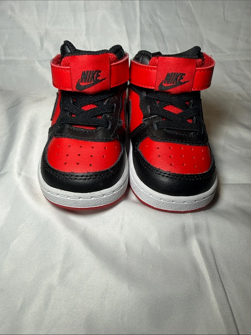 Nike Court Borough Mid 2 Toddler Shoes Red Black Size 5C LIKE NEW